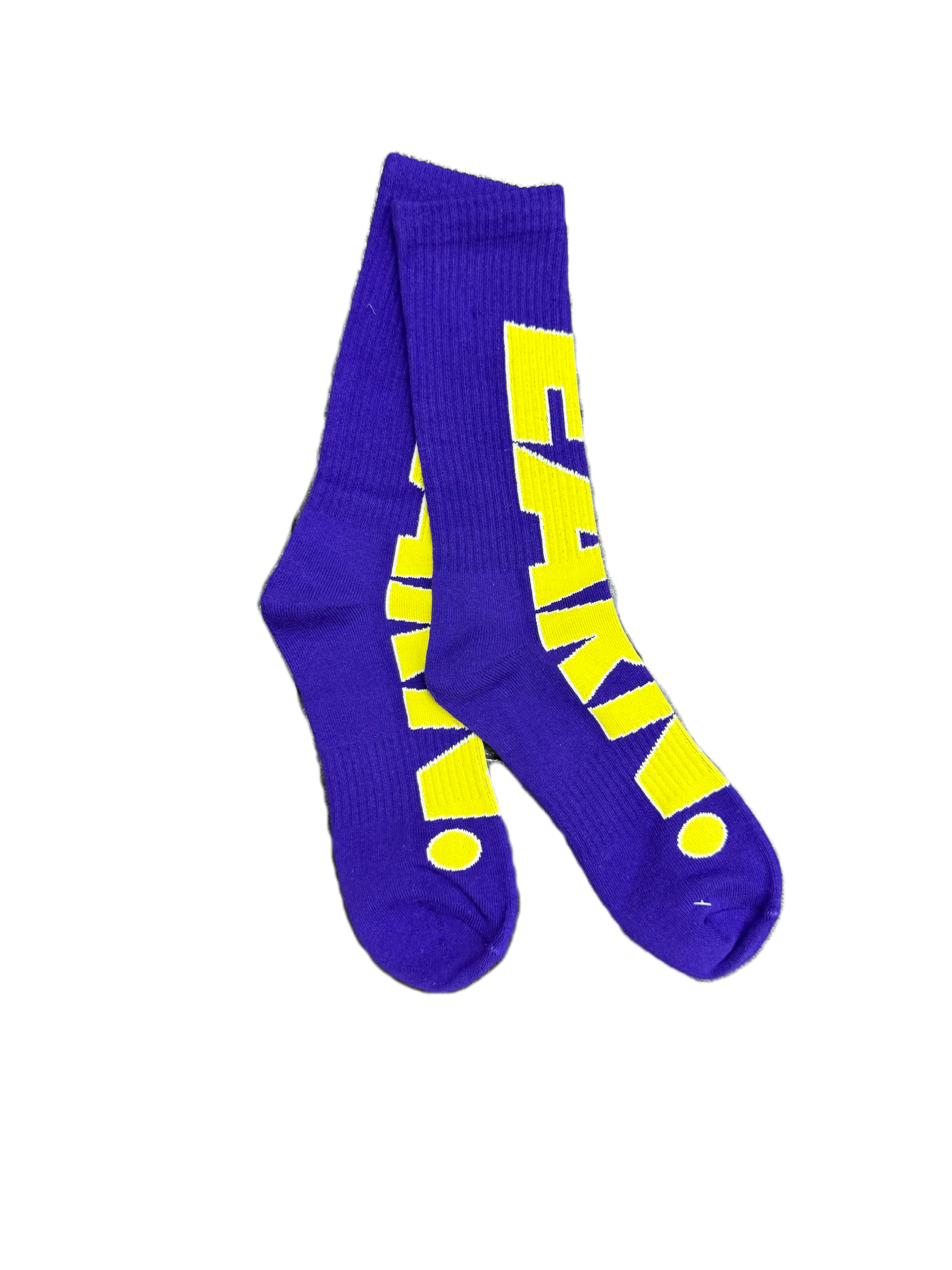 Purple Yellow E Socks