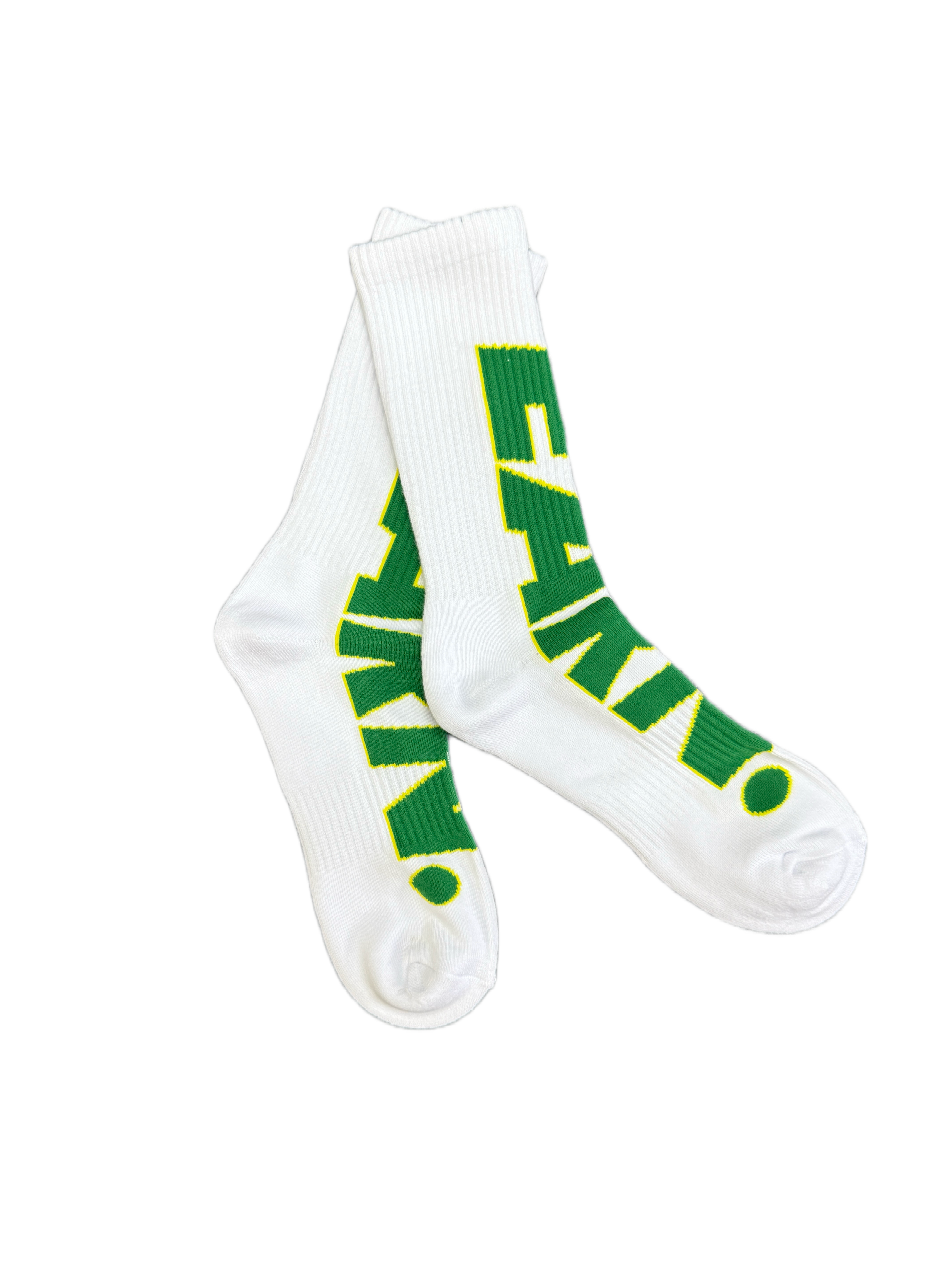 White Green E Socks