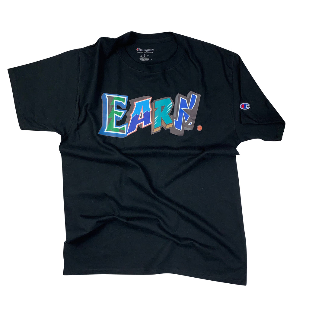 EARN HOOP TEE - BLACK